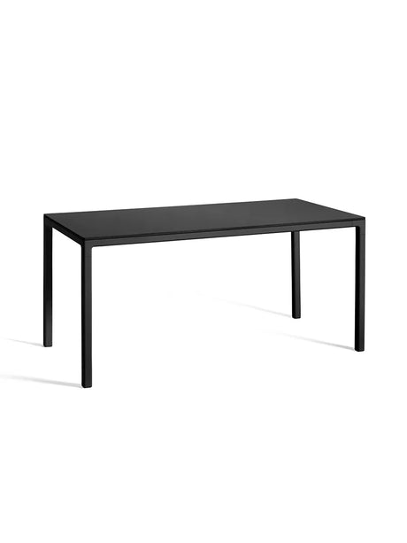 T12 Spisebord fra Hay - L 160 x D 80 x H 74 cm / Sort pulverlakeret aluminium / Sort linoleum - Jacobsen Plus