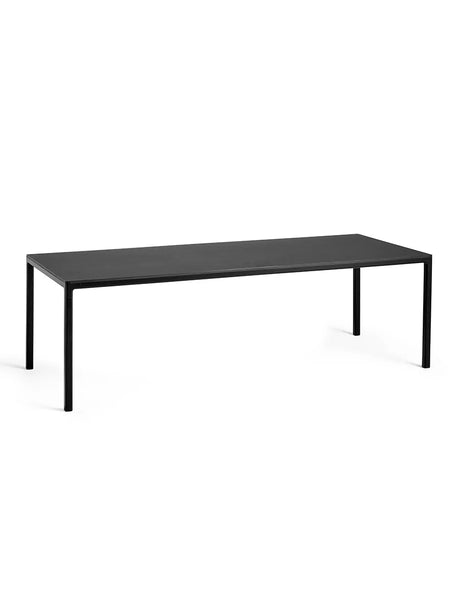 T12 Spisebord fra Hay - L 250 x D 95 x H 74 cm / Sort pulverlakeret aluminium / Sort linoleum - Jacobsen Plus