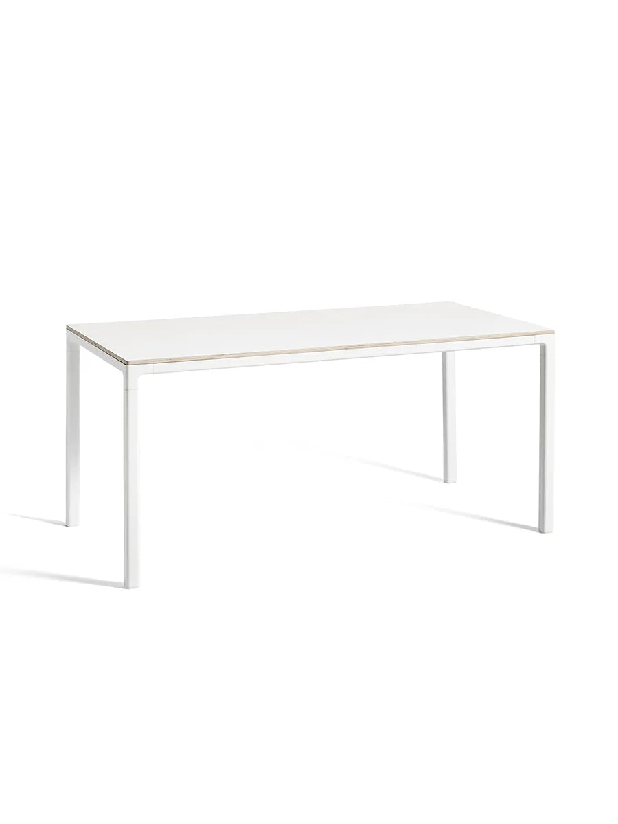T12 Spisebord fra Hay - L 160 x D 80 x H 74 cm / Hvid pulverlakeret aluminium / Hvid laminat - Jacobsen Plus