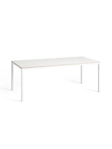 T12 Spisebord fra Hay - L 200 x D 95 x H 74 cm / Hvid pulverlakeret aluminium / Hvid laminat - Jacobsen Plus