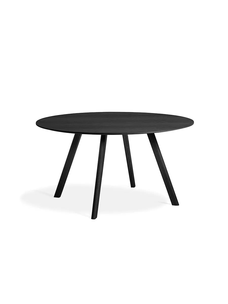 Copenhague CPH25 Bord, Ø140 cm fra Hay - Sortbejdset eg / Sort linoleum - Jacobsen Plus