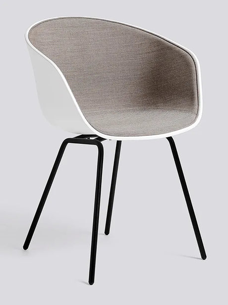 About a Chair AAC26 forsidepolstret fra Hay - White / Remix / Forkromet stål - Jacobsen Plus