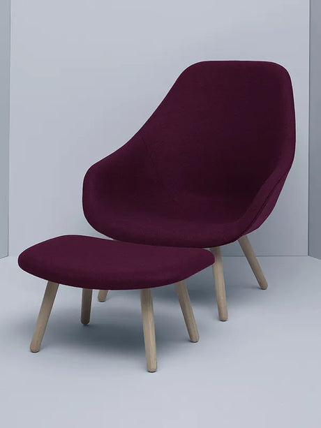 About a Lounge Chair high AAL92 fra Hay - Steelcut / Lakeret eg - Jacobsen Plus