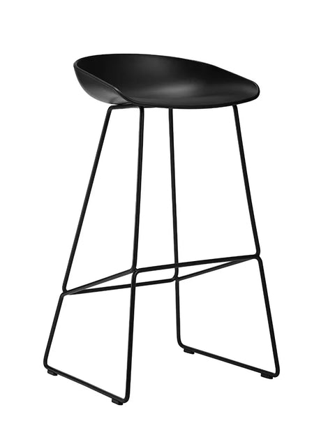 About a Stool AAS38 fra Hay - Lav - B 47 x D 45 x H 65-76 cm / Sort / Sort pulverlakeret stål - Jacobsen Plus