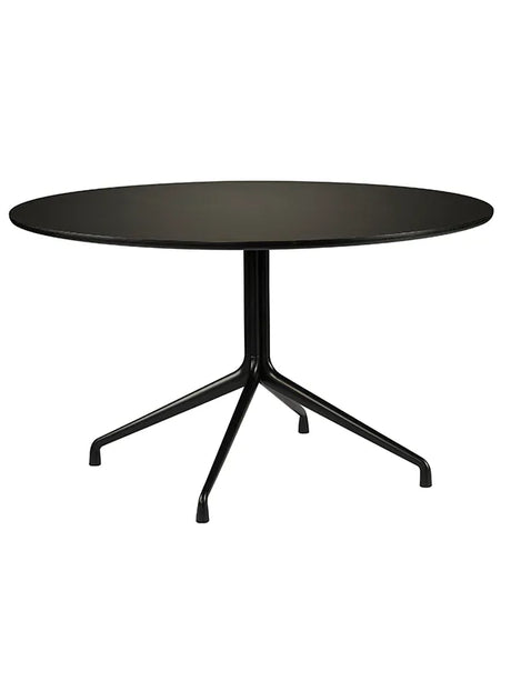 About a Table AAT20 Spisebord fra Hay - Ø 80 x H 74 cm / Sort pulverlakeret aluminium / Sort linoleum - Jacobsen Plus