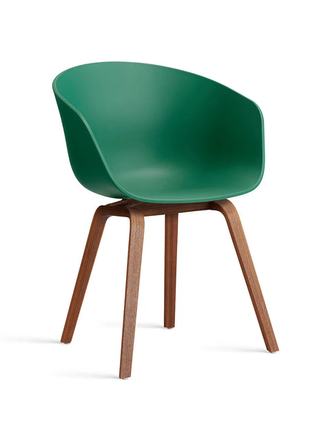 About a Chair AAC22 fra Hay - Teal Green / Lakeret valnød - Jacobsen Plus