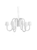 Apollo Chandelier 745, hvid opalglas fra Hay
