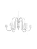 Apollo Chandelier 1065, hvid opalglas fra Hay