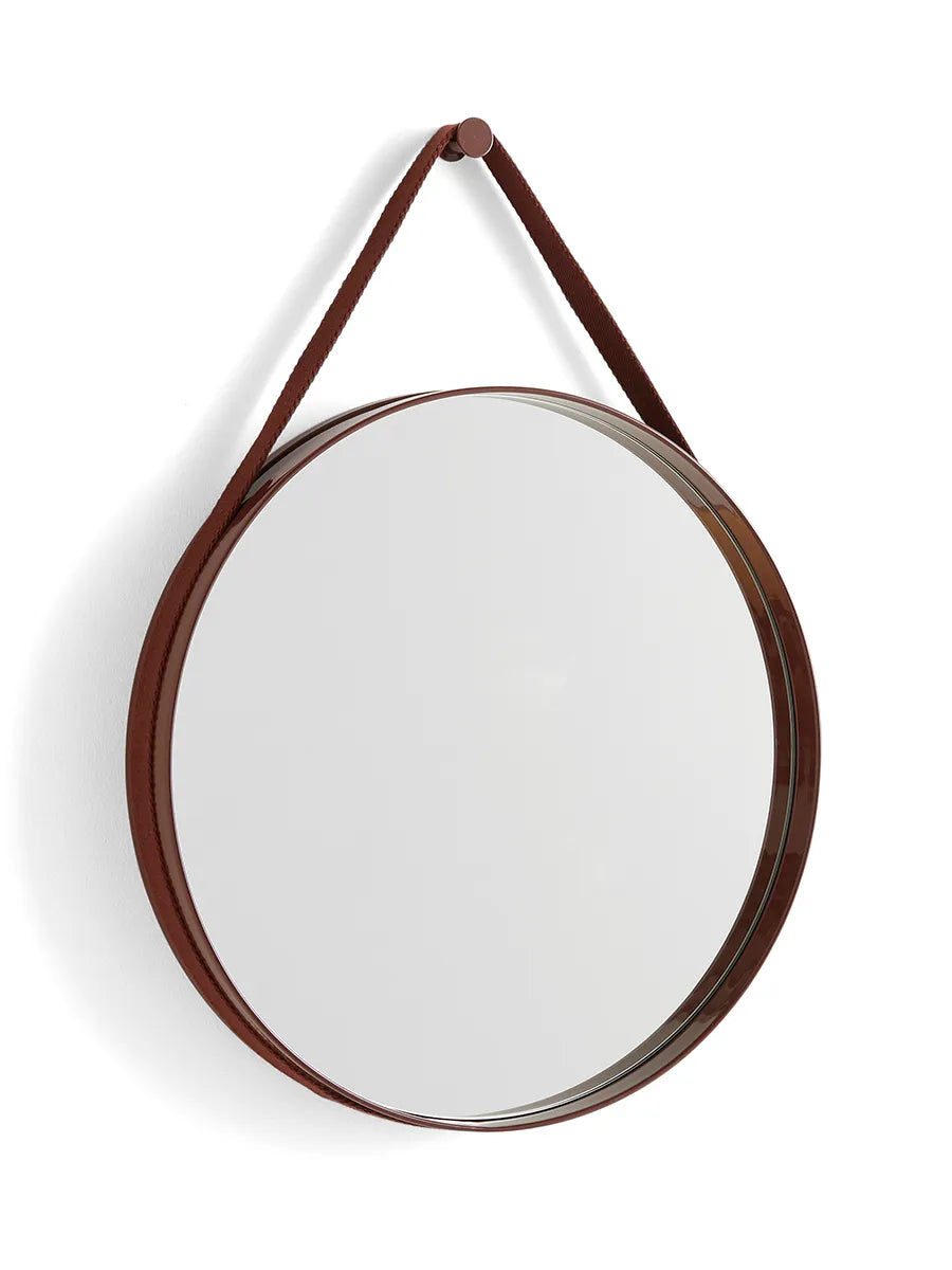 Strap Spejl fra Hay - Dark brown / Ø50 - Jacobsen Plus