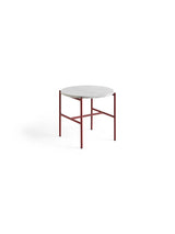 Rebar Side Table Ø45 fra Hay - Barn Red / Grey Marble - Jacobsen Plus