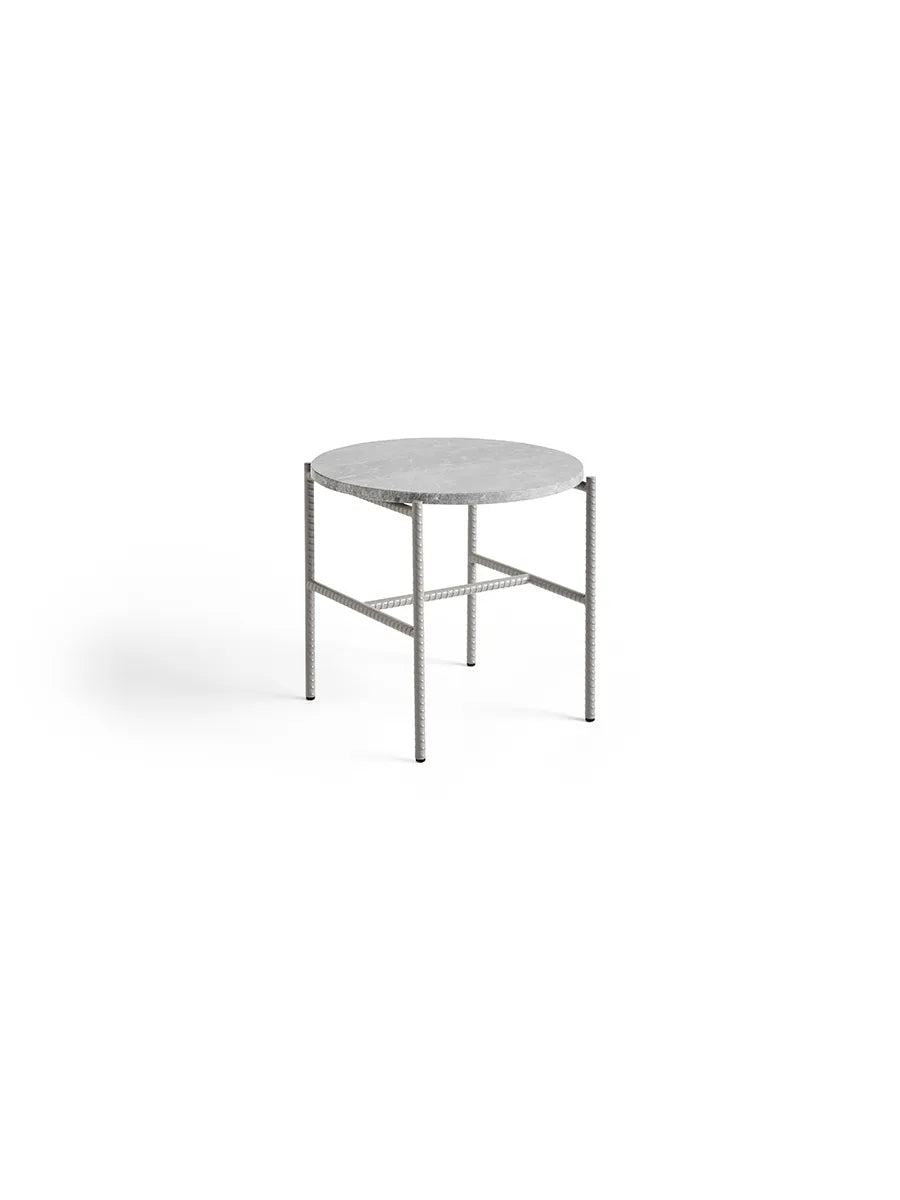 Rebar Side Table Ø45 fra Hay - Fossil Grey / Grey Marble - Jacobsen Plus