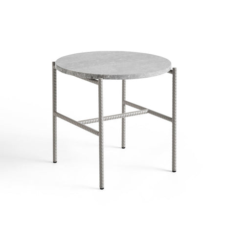 Rebar Side Table Ø45 fra Hay - Fossil Grey / Grey Marble - Jacobsen Plus