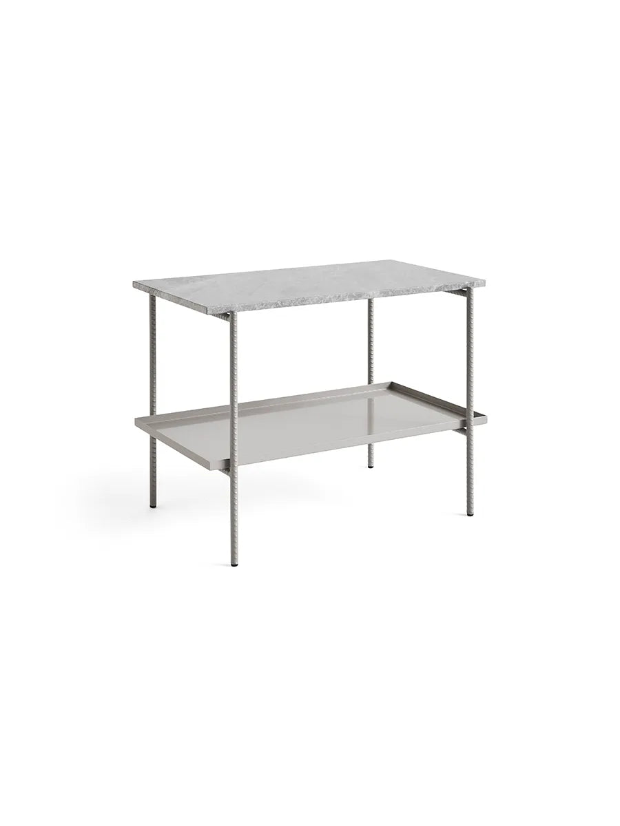 Rebar Side Table L75 fra Hay - Fossil Grey / Grey Marble - Jacobsen Plus