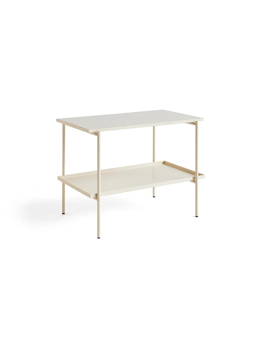 Rebar Side Table L75 fra Hay - Alabaster / Beige Marble - Jacobsen Plus