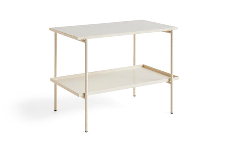 Rebar Side Table L75 fra Hay - Alabaster / Beige Marble - Jacobsen Plus