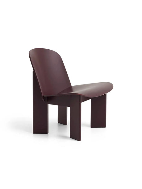 Chisel Lounge Chair u/polstring fra Hay - Lakeret bøg - Bordeaux - Jacobsen Plus