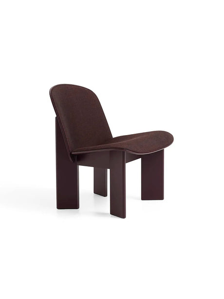 Chisel Lounge Chair m/polstring fra Hay - Bordeaux Lakeret bøg - Remix 373 - Jacobsen Plus