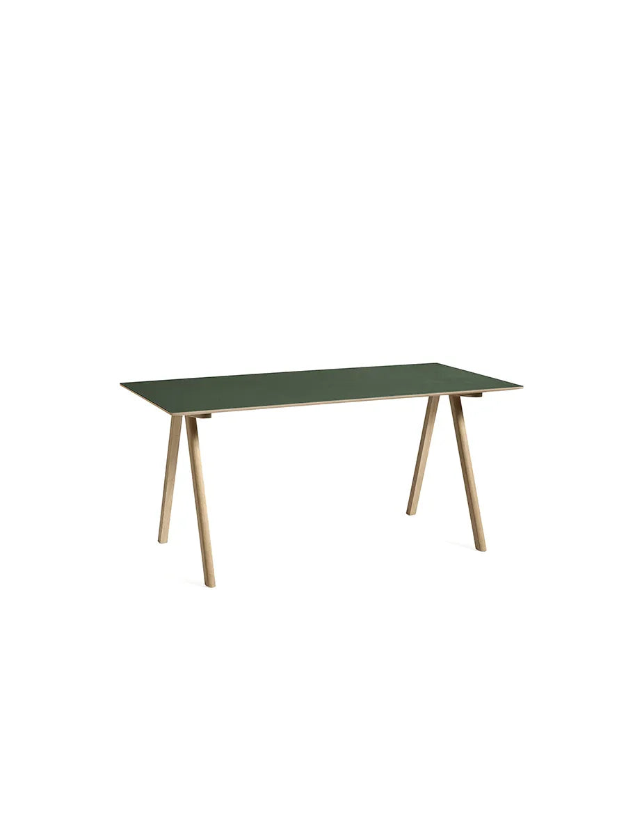 CPH10 Skrivebord, 160 cm fra Hay - Grøn linoleum / Lakeret eg - Jacobsen Plus