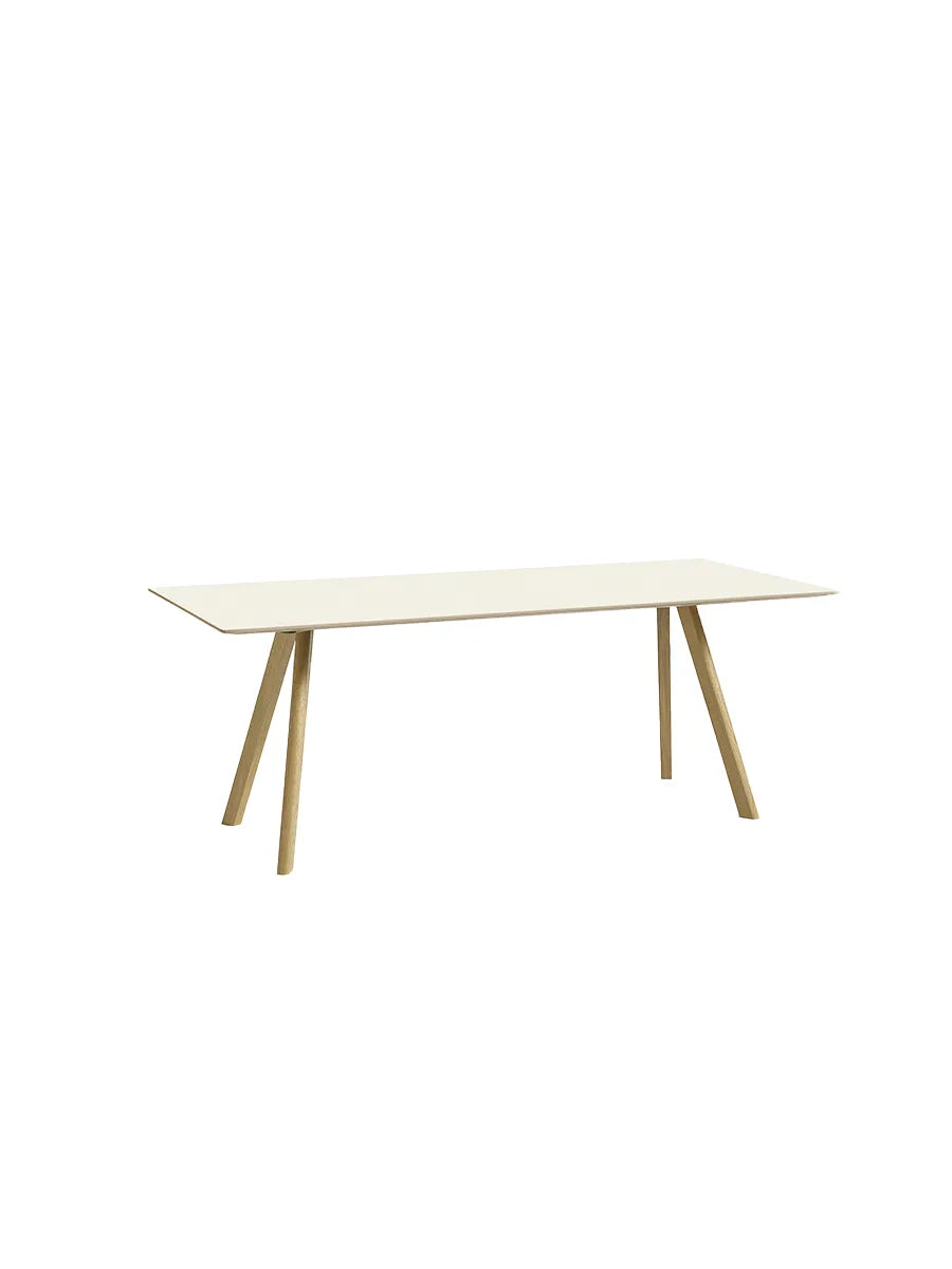 CPH30 bord, 200 cm fra Hay - Off white linoleum / Lakeret eg - Jacobsen Plus