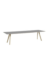 CPH30 bord, 300 cm fra Hay - Grå linoleum / Lakeret eg / L: 300 x B: 90 x H: 74 cm - Jacobsen Plus