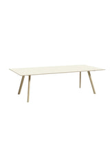 CPH30 bord, 250 cm fra Hay - Off white linoleum / Lakeret eg / L: 250 x B: 120 x H: 74 cm - Jacobsen Plus