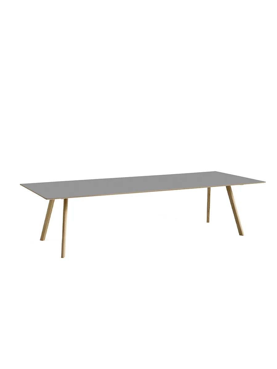 CPH30 bord, 300 cm fra Hay - Grå linoleum / Lakeret eg / L: 300 x B: 120 x H: 74 cm - Jacobsen Plus
