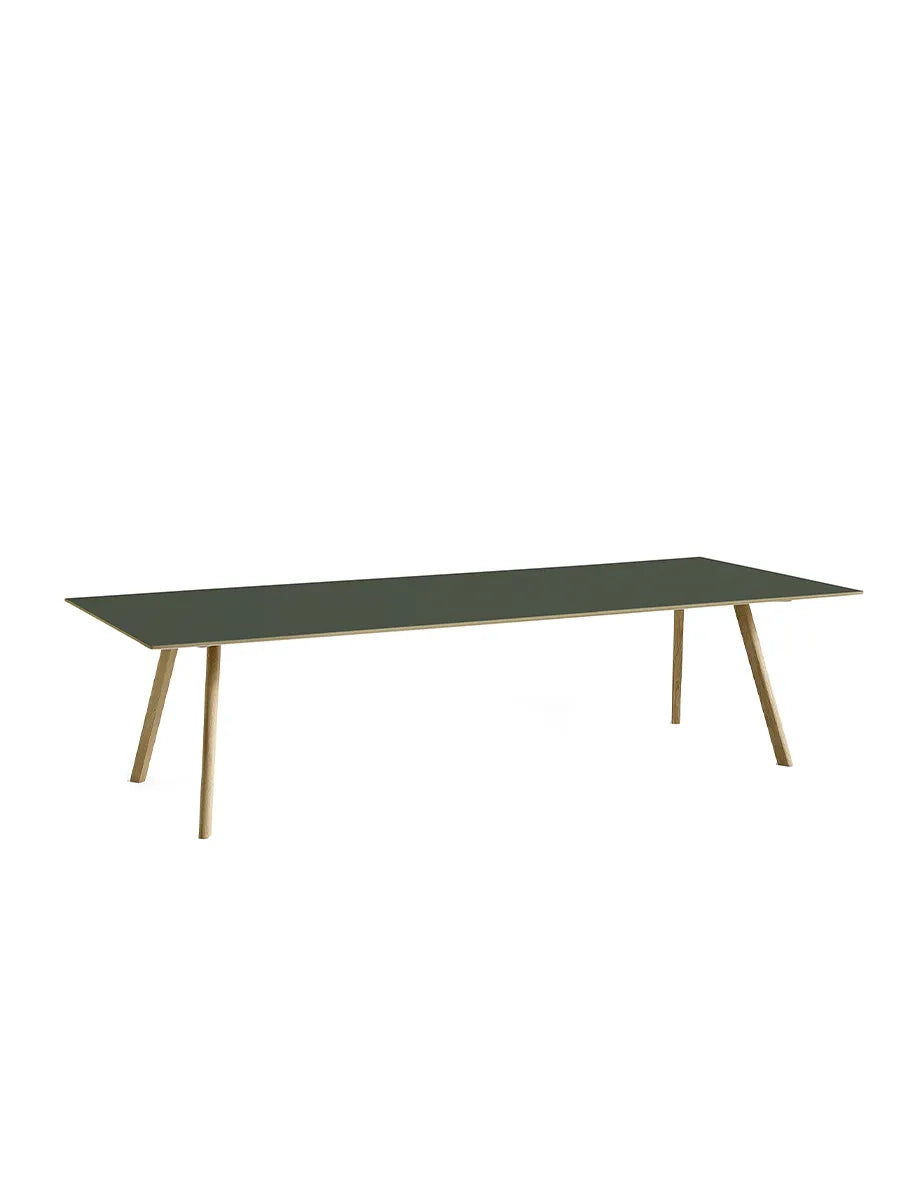 CPH30 bord, 300 cm fra Hay - Grøn linoleum / Lakeret eg / L: 300 x B: 120 x H: 74 cm - Jacobsen Plus