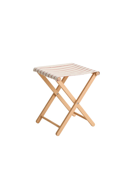 Outdoor Market Folding Stool fra Hay - Beige with red stripe - Jacobsen Plus