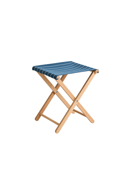 Outdoor Market Folding Stool fra Hay - Blue with beige stripe - Jacobsen Plus