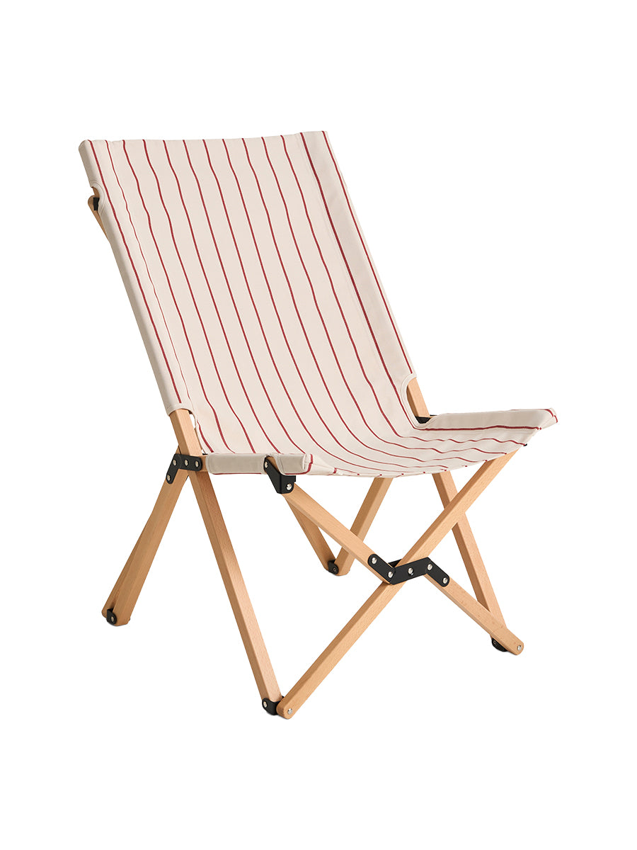 Outdoor Market Folding Chair fra Hay - Beige with red stripe - Jacobsen Plus
