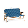 Blue with beige stripe