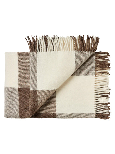 Ærø Plaid, dark brown fra Silkeborg Uldspinderi - 1 - Jacobsen Plus