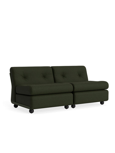 Amanta Modulsofa, 2-personers fra Hay - Maglia Dark Green / Bottle Green shell - Jacobsen Plus
