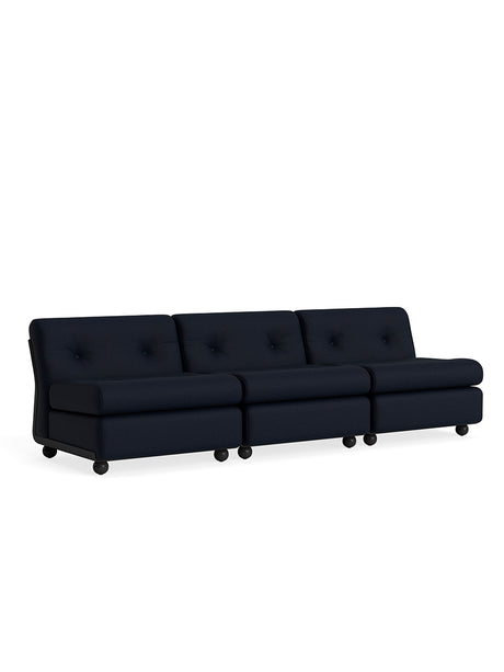Amanta Modulsofa, 3-personers fra Hay - Maglia Blue Black / Anthracite shell - Jacobsen Plus