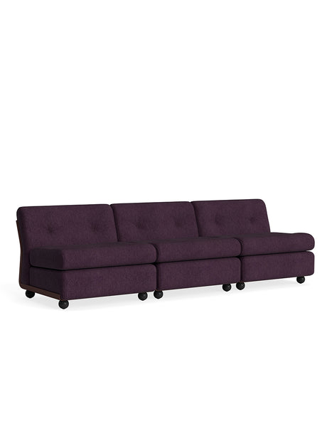 Amanta Modulsofa, 3-personers fra Hay - Turf Burgundy / Burgundy Red shell - Jacobsen Plus