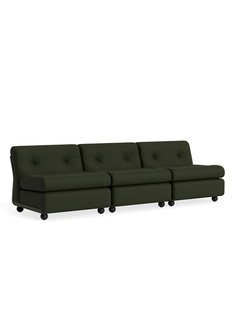 Amanta Modulsofa, 3-personers fra Hay - Maglia Dark Green / Bottle Green shell - Jacobsen Plus