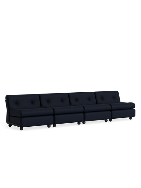 Amanta Modulsofa, 4-personers fra Hay - Maglia Blue Black / Anthracite shell - Jacobsen Plus