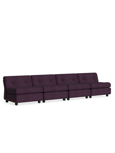 Amanta Modulsofa, 4-personers fra Hay - Turf Burgundy / Burgundy Red shell - Jacobsen Plus