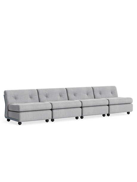 Amanta Modulsofa, 4-personers fra Hay - Hallingdal 130 / Frost Blue shell - Jacobsen Plus