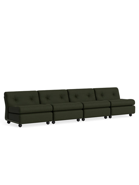 Amanta Modulsofa, 4-personers fra Hay - Maglia Dark Green / Bottle Green shell - Jacobsen Plus