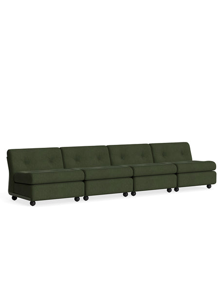 Amanta Modulsofa, 4-personers fra Hay - Turf Dark Green / Bottle Green shell - Jacobsen Plus