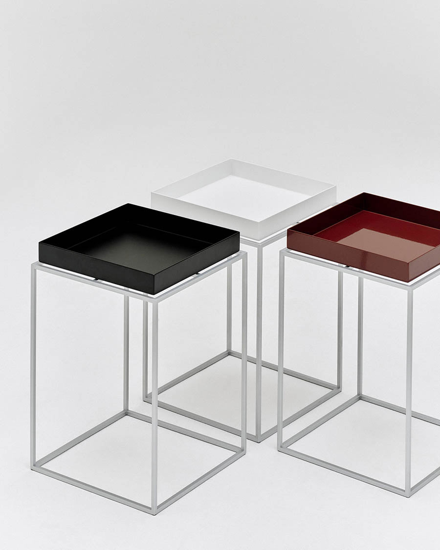 Tray Table Small High 30x30, silikonebelagt stålbase fra Hay - 5 - Jacobsen Plus