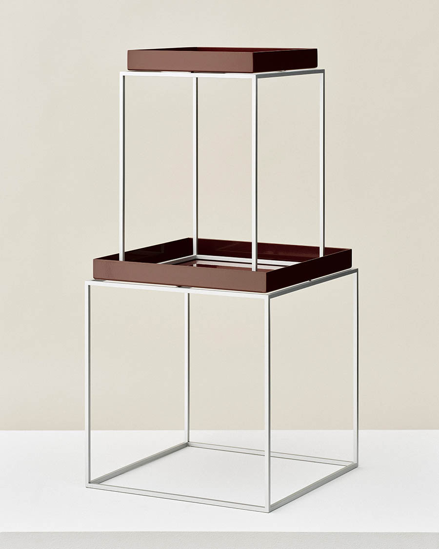 Tray Table Small High 30x30, silikonebelagt stålbase fra Hay - 3 - Jacobsen Plus