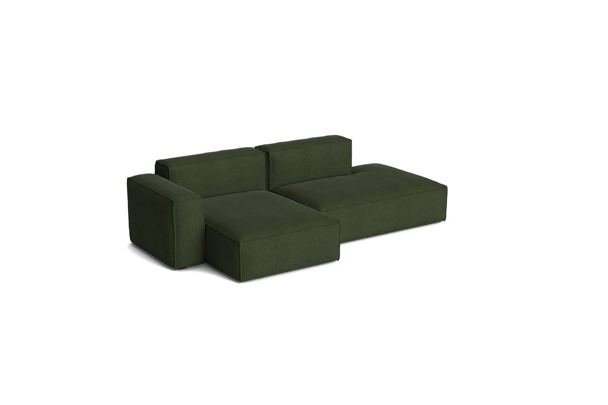 HAY Mags Soft Low armrest 2,5 pers. sofa med aftageligt betræk, kombination 3 venstre - Turf - Dark Green - Jacobsen Plus