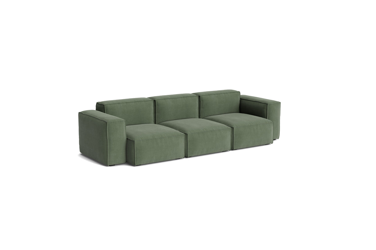 HAY Mags Soft Low armrest 3 pers. sofa med aftageligt betræk, kombination 1 - Linara - 100 - Jacobsen Plus