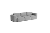 HAY Mags Soft Low armrest 3 pers. sofa med aftageligt betræk, kombination 1 - Steelcut Trio - 124 - Jacobsen Plus