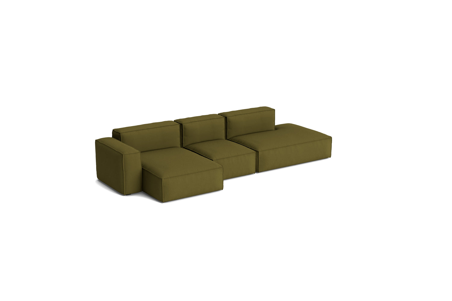 HAY Mags Soft Low armrest 3 pers. sofa med aftageligt betræk, kombination 4 venstre