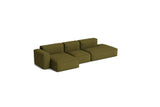 HAY Mags Soft Low armrest 3 pers. sofa med aftageligt betræk, kombination 4 venstre - Steelcut - 985 - Jacobsen Plus