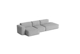 HAY Mags Soft Low armrest 3 pers. sofa med aftageligt betræk, kombination 4 venstre - Steelcut Trio - 124 - Jacobsen Plus