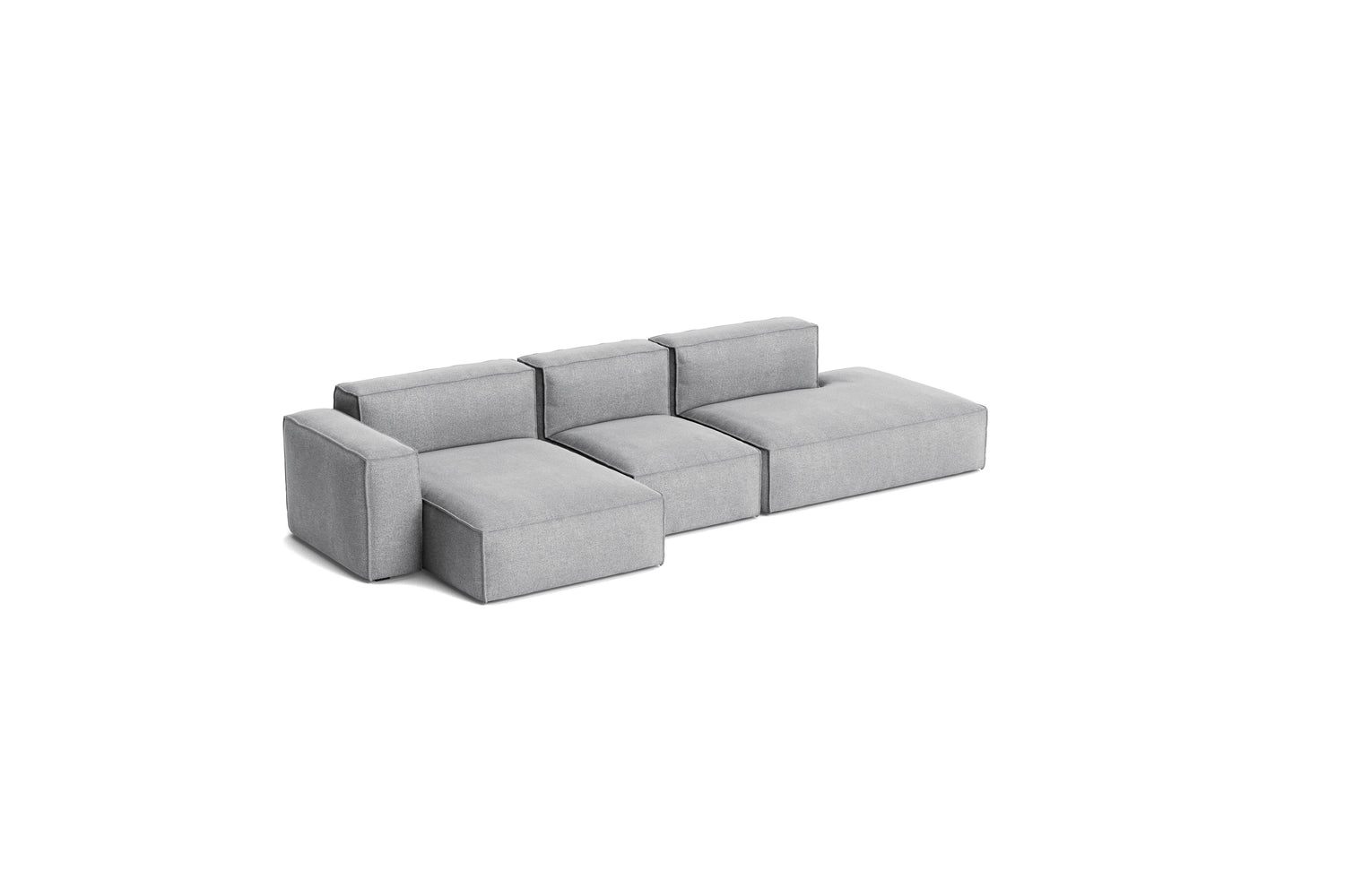 HAY Mags Soft Low armrest 3 pers. sofa med aftageligt betræk, kombination 4 venstre